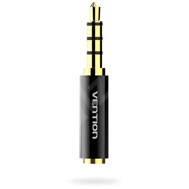 Vention 3.5mm Jack Male to 2.5mm Female Audio Adapter Black Metal Type - Adapter