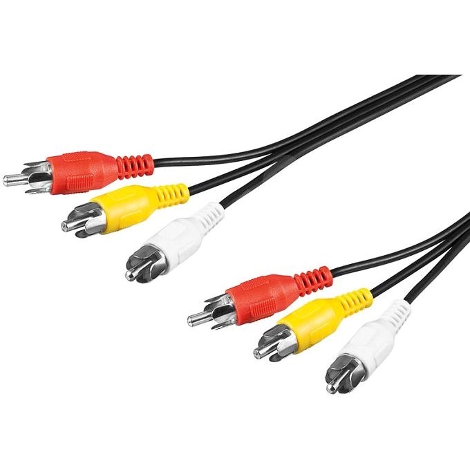 PremiumCord Kabel 3 x CINCH-3 x CINCH M/M - 2 m - Videokabel