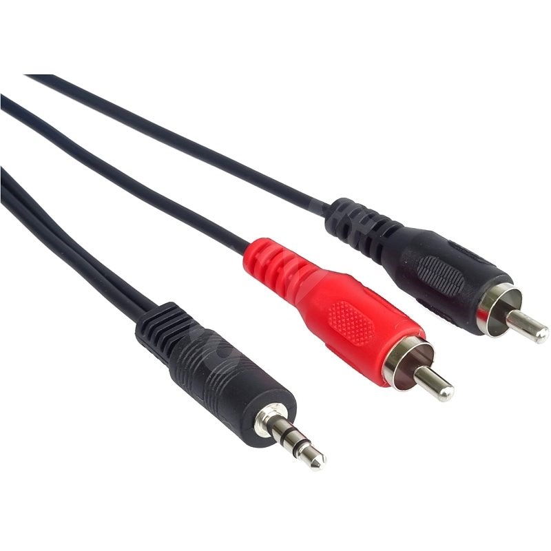 PremiumCord Buchse M 3.5 -&gt; 2x Cinch M, 5m - Audio-Kabel