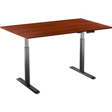 AlzaErgo Tisch ET2 schwarz + Tischplatte TTE-01 140x80cm braun furniert - Höhenverstellbarer Tisch