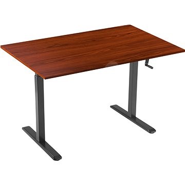 AlzaErgo Tisch ET3 schwarz + Tischplatte TTE-03 160x80cm braun furniert - Höhenverstellbarer Tisch