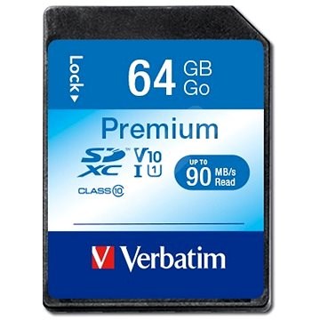 VERBATIM Premium SDXC 64 GB UHS-I V10 U1 - Speicherkarte