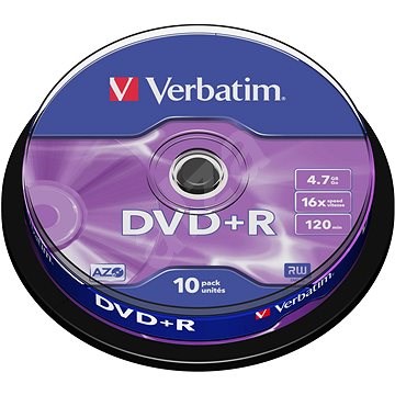 Verbatim DVD+R,16x Speed. 10-er cakebox - Medien