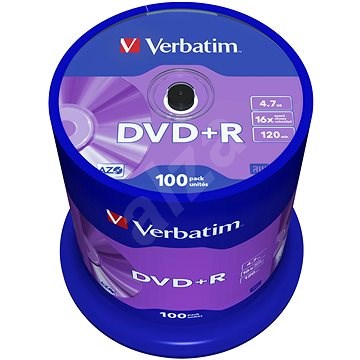 VERBATIM DVD+R AZO 4,7 GB, 16x, Spindel mit 100 Stück - Medien