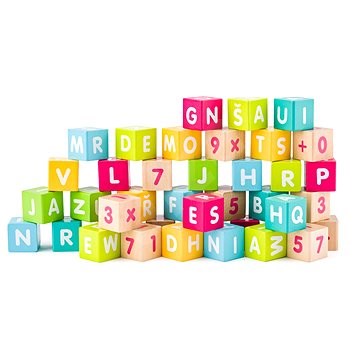 Woody Würfel mit Buchstaben und Zahlen - Spielset