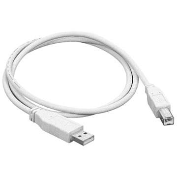 OEM USB 2.0-Schnittstelle 3 m AB weiß (grau) - Datenkabel