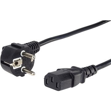 PremiumCord 230V Stromkabel für PC, 2 m, schwarz - Stromkabel