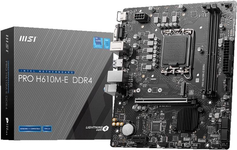 MSI PRO H610M-E DDR4 DDR4