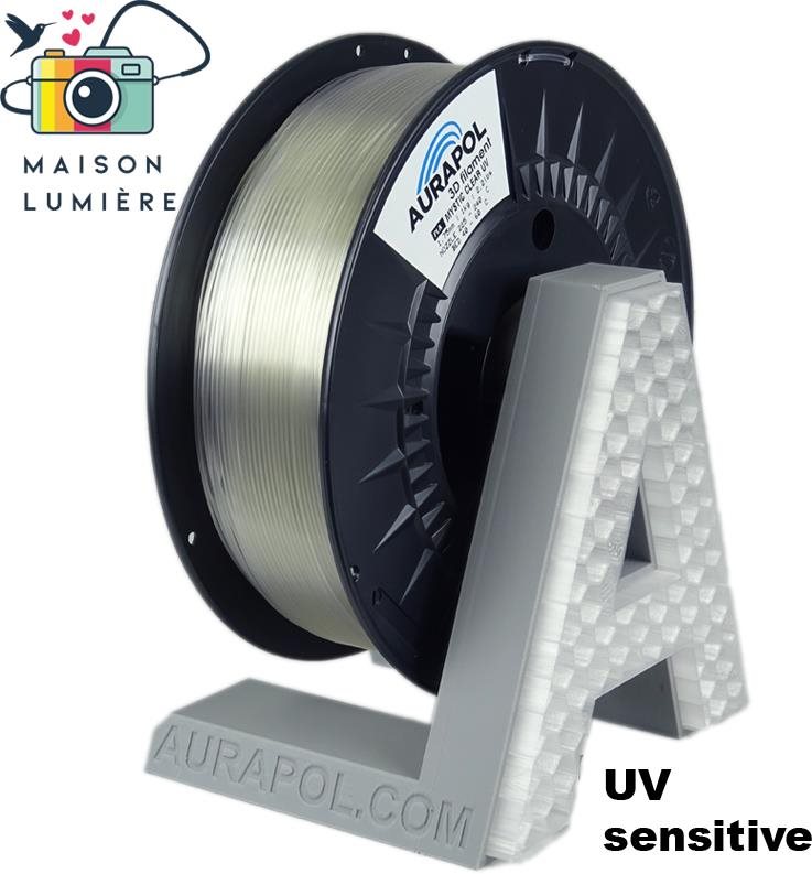 AURAPOL PLA 3D Filament Mystic Clear UV 1 kg 1,75 mm Image