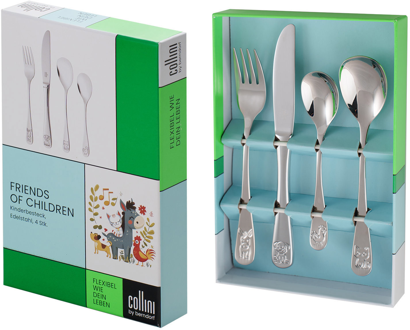Besteck für Kinder Berndorf Sandrik 4-teilig FRIENDS OF CHILDREN