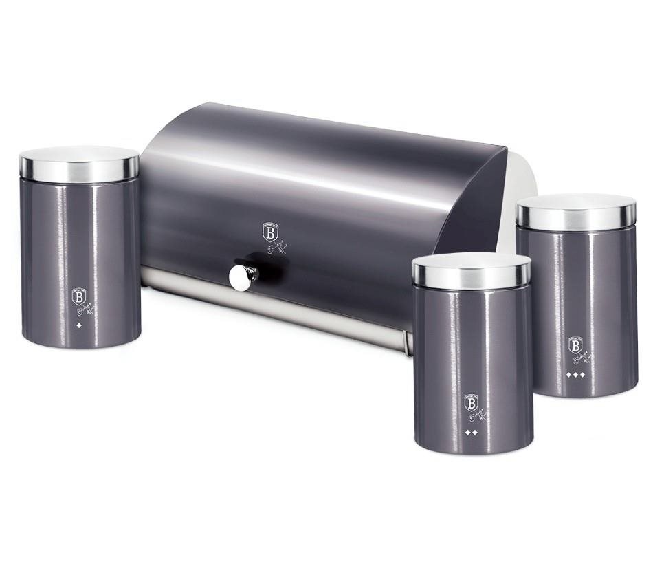 BERLINGERHAUS Brotbackform und 4er-Dosenset Carbon PRO Line