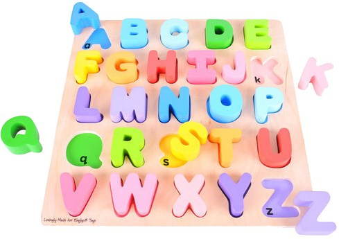 Motorik-Lernspielzeug aus Holz - Alphabet
