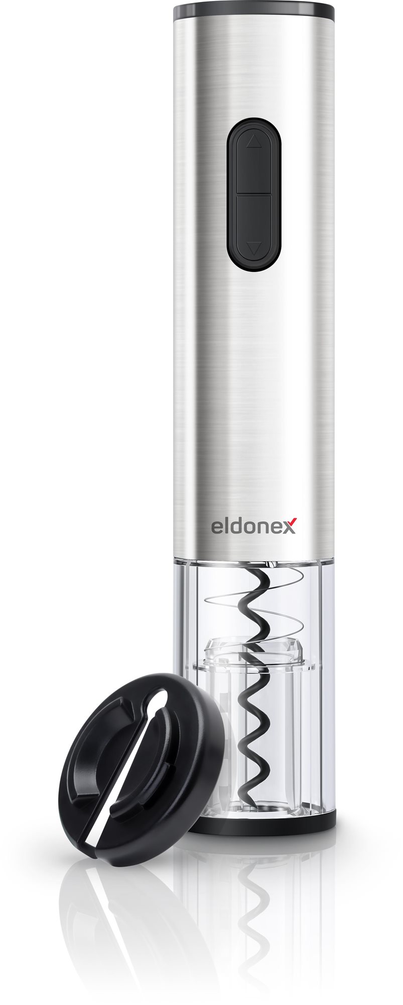 ELDONEX WineSpin Premium elektrischer Weinöffner, silbern