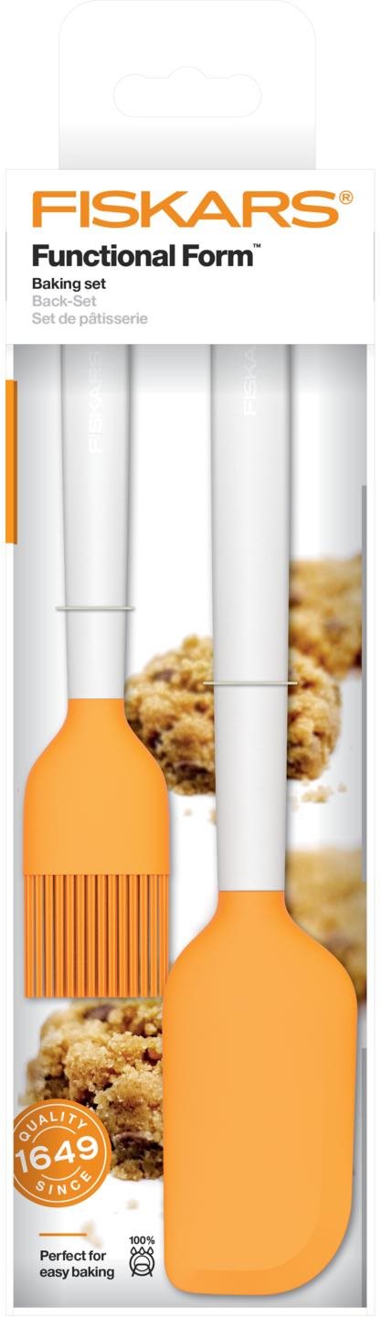 FISKARS Functional Form Baking Set - Teigspachtel und Pinsel, 2 Stück Image