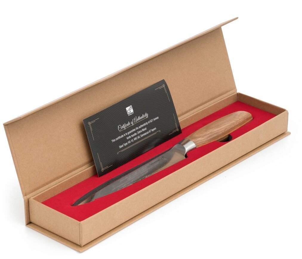 G21 Gourmet Damaszener Messer 18 cm Griff Zebrano
