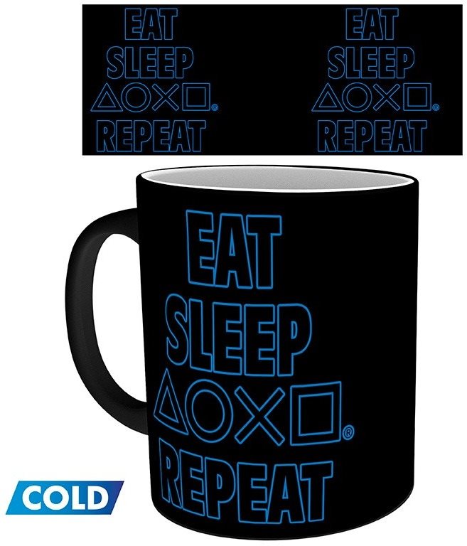 Playstation - Eat Sleep Repeat - Wechselbecher, 1 Stk