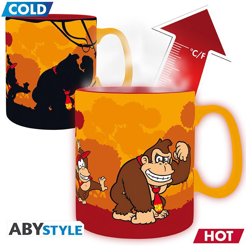 Donkey Kong - Donkey Kong and Diddy - Thermoeffekt-Tasse