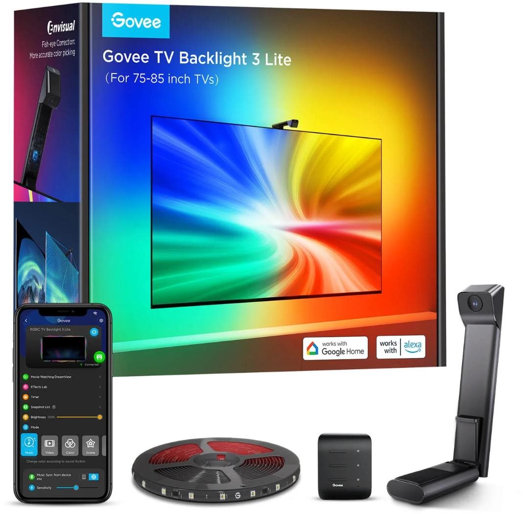 Govee TV Hintergrundbeleuchtung 3 Lite TV 75-85" SMART LED Hintergrundbeleuchtung RGBICW