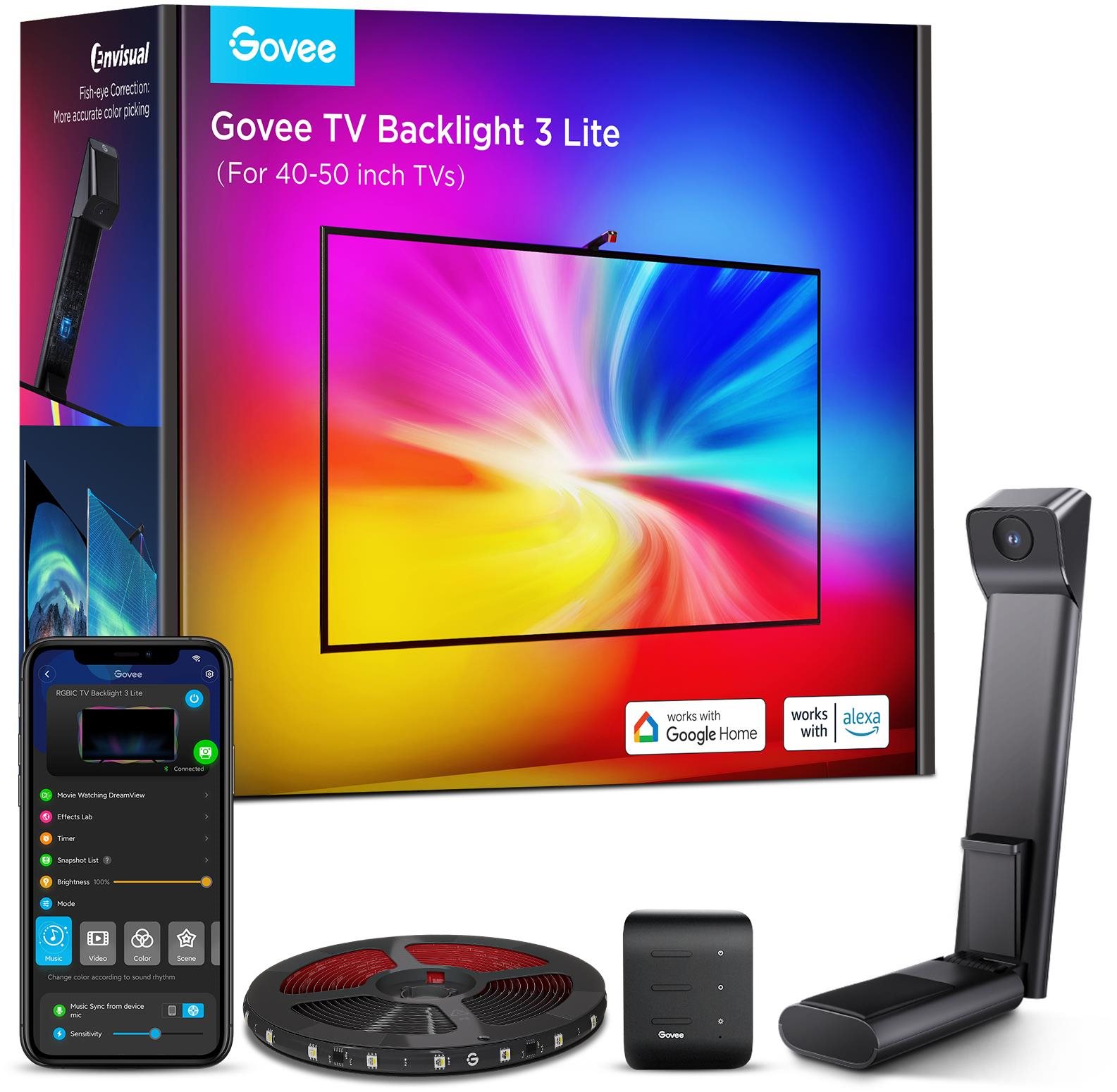 Govee TV Hintergrundbeleuchtung 3 Lite TV 40-50" SMART LED Hintergrundbeleuchtung RGBIC