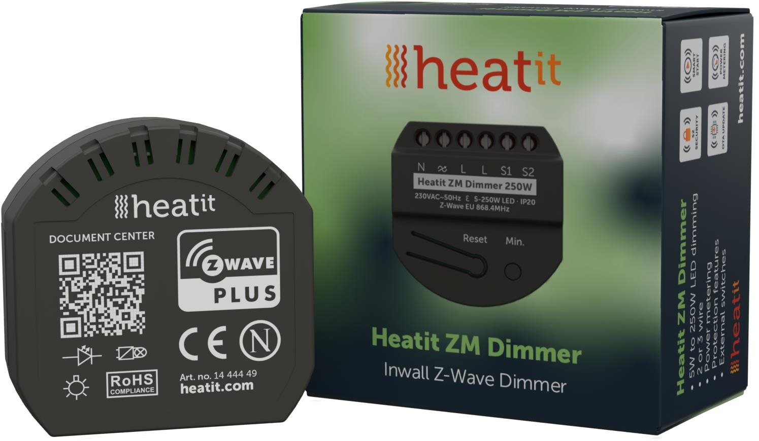 HEATIT ZM Dimmer 250W, Z-Wave-Dimmer
