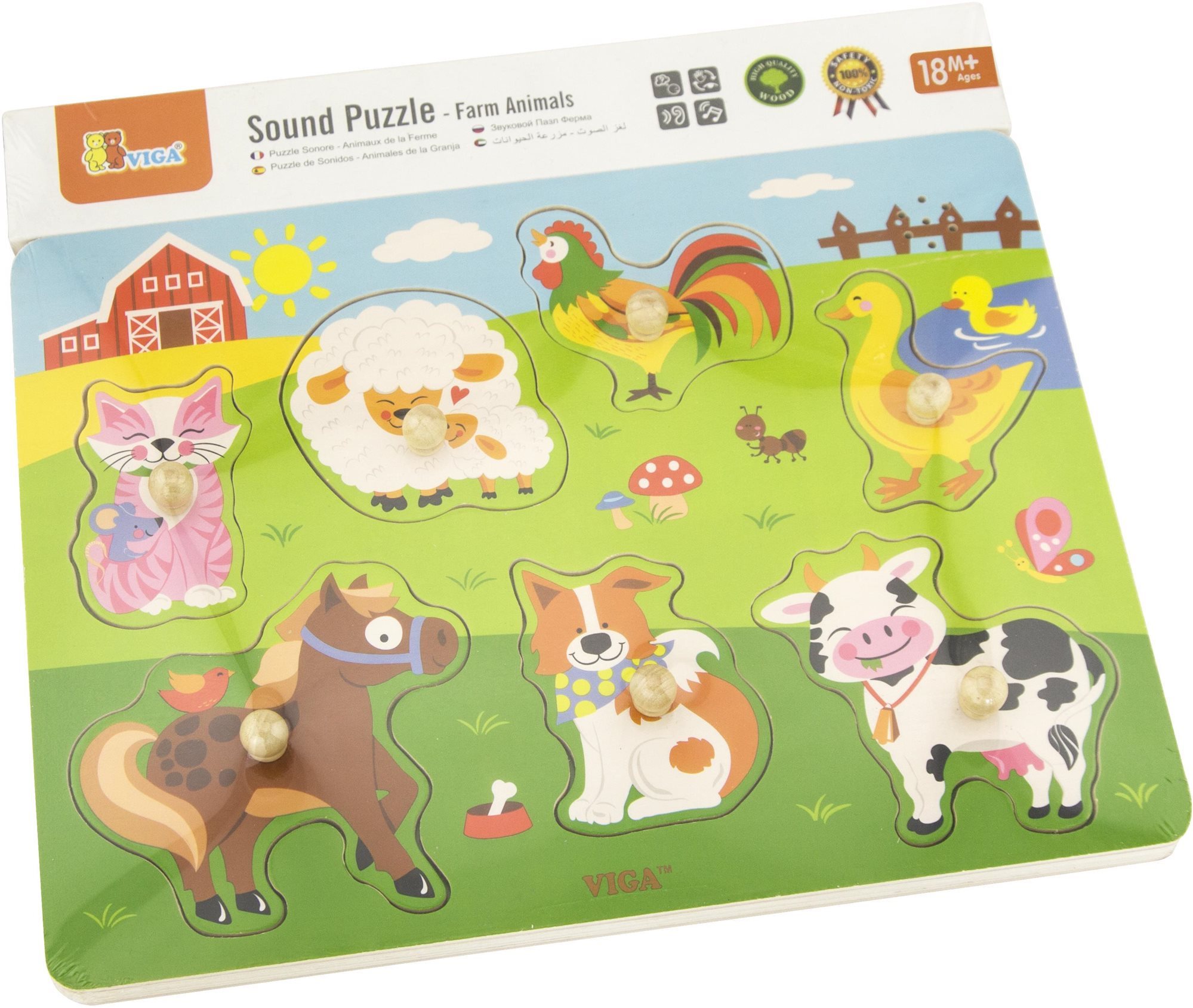 Holzpuzzle Tiere mit Sound