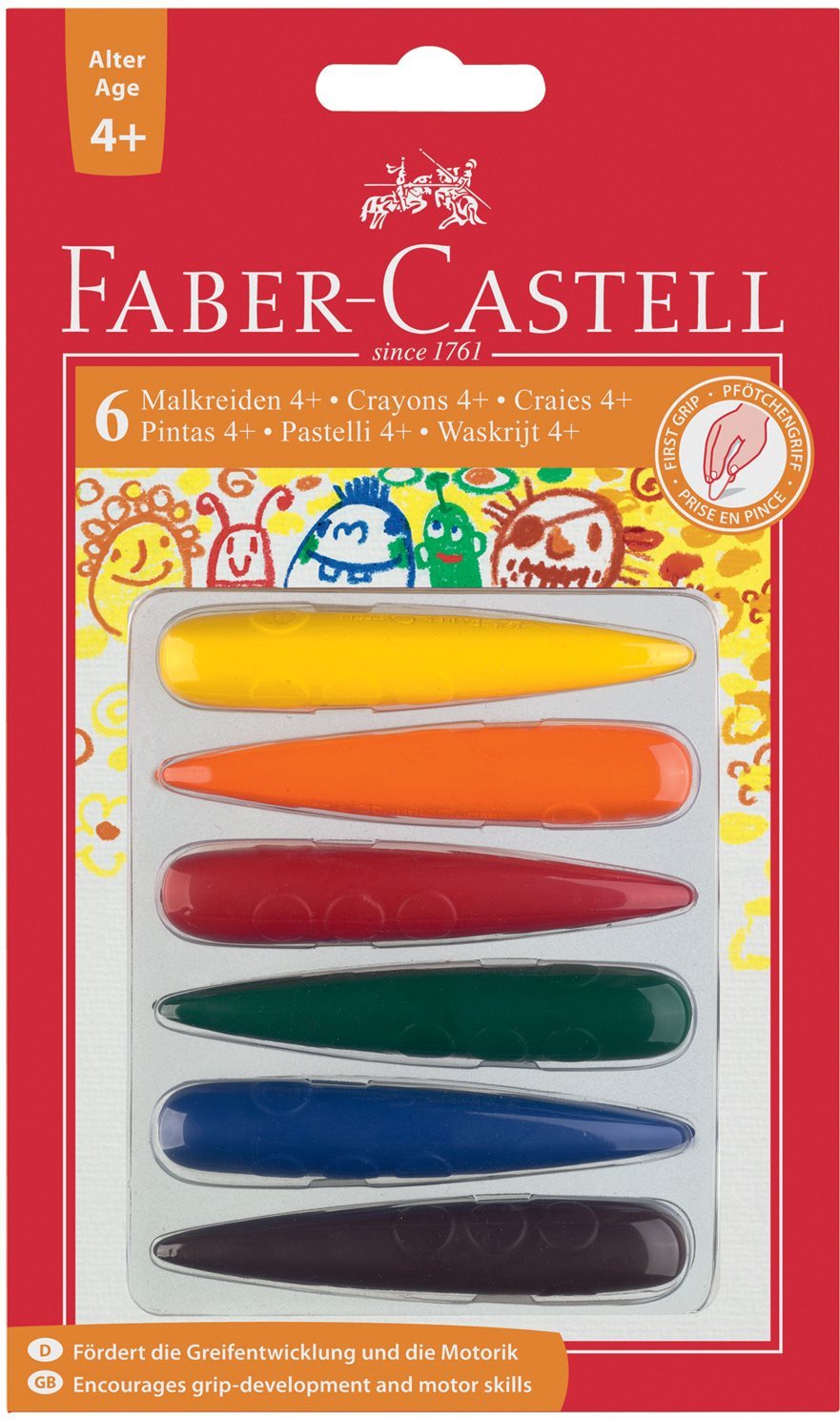 Wachsmalstifte Faber-Castell, 6 Farben