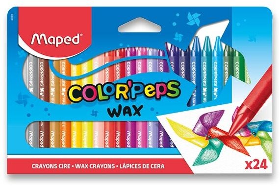 Wachsmalstifte Maped Color Peps Was, 24 Farben