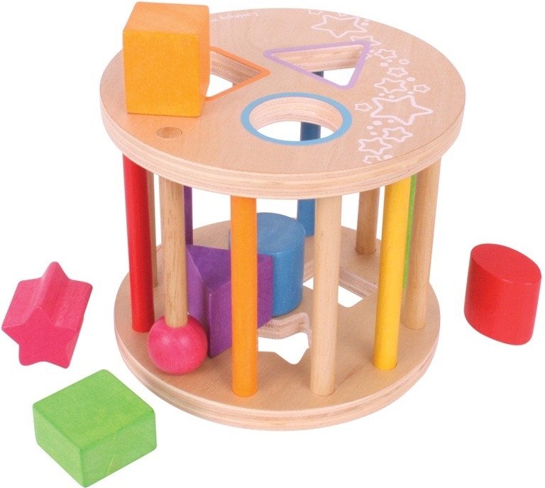 Bigjigs Motorikspielzeug Rolle mit Formen