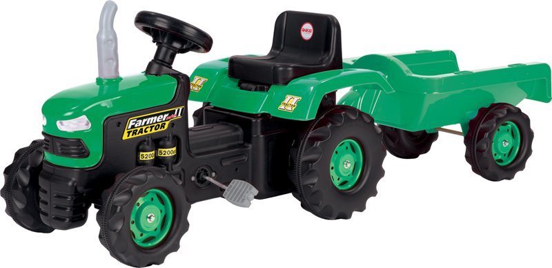DOLU Trettraktor mit Anhänger - grün