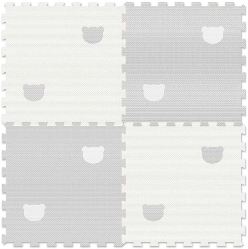 Schaumstoff Kinderpuzzle - Bär, grau + weiß