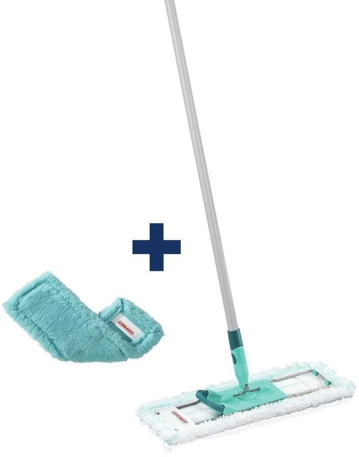 LEIFHEIT Floor Mop PROFI Micro Duo mit Metallstab + GRATIS Ersatz Static Plus 55169