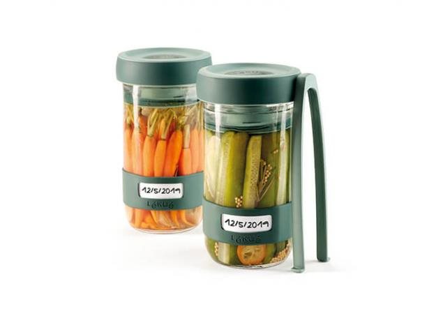 Lékué Fermentationsgläser-Set Kit Pickles, 2 Stück
