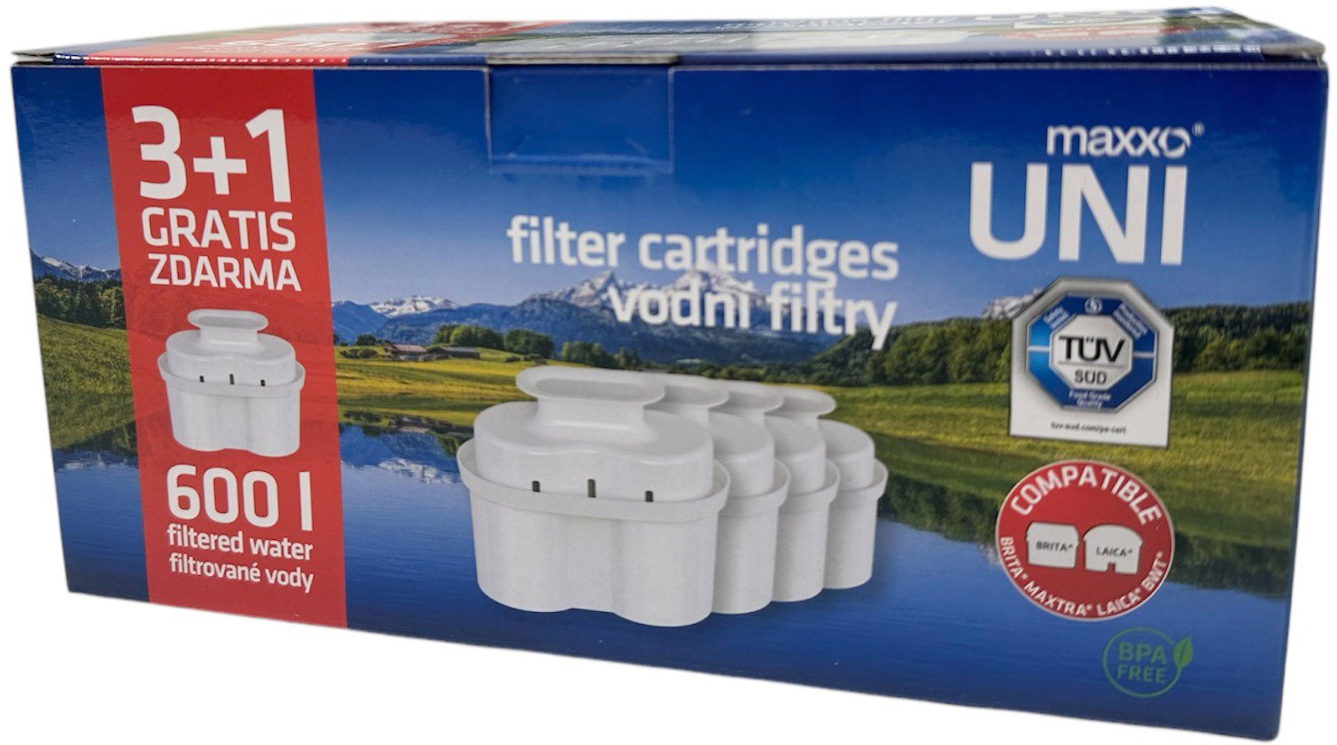 Maxx uni Ersatz Wasserfilter MAXX 3 + 1, 4 Stk