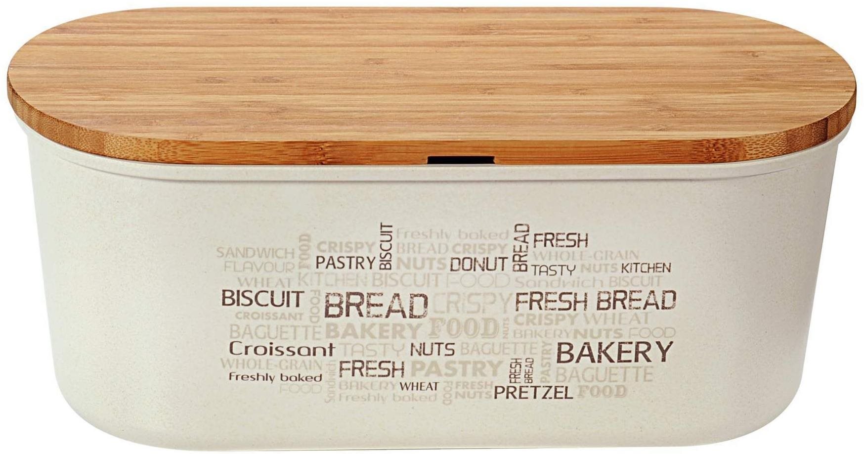 Kesper Kunststoff-Brotkasten mit Schneidebrett weiß