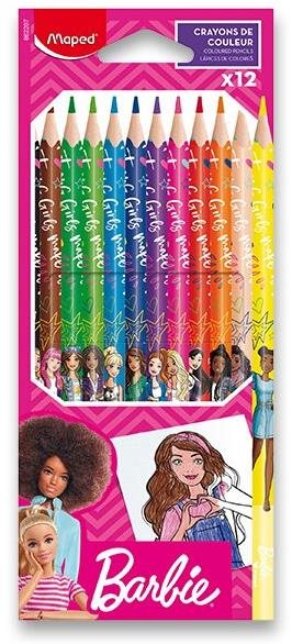 MAPED Barbie, dreieckig, 12 Farben