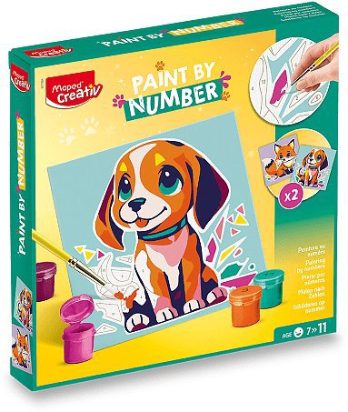 MAPED Malen nach Zahlen - Hund und Fuchs