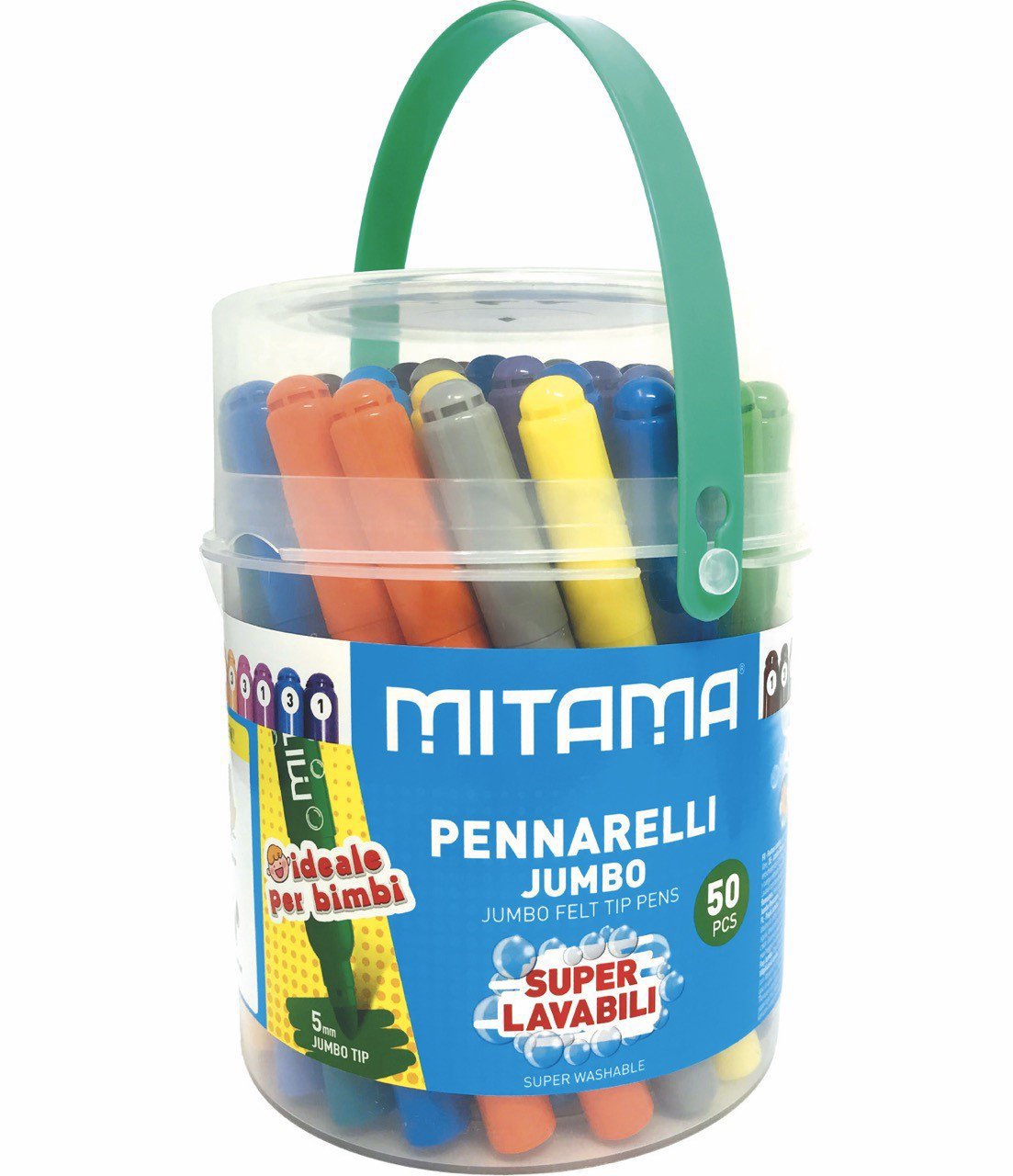 MITAMA JUMBO, abwaschbar, 5 mm, rund - Satz mit 50 Stück