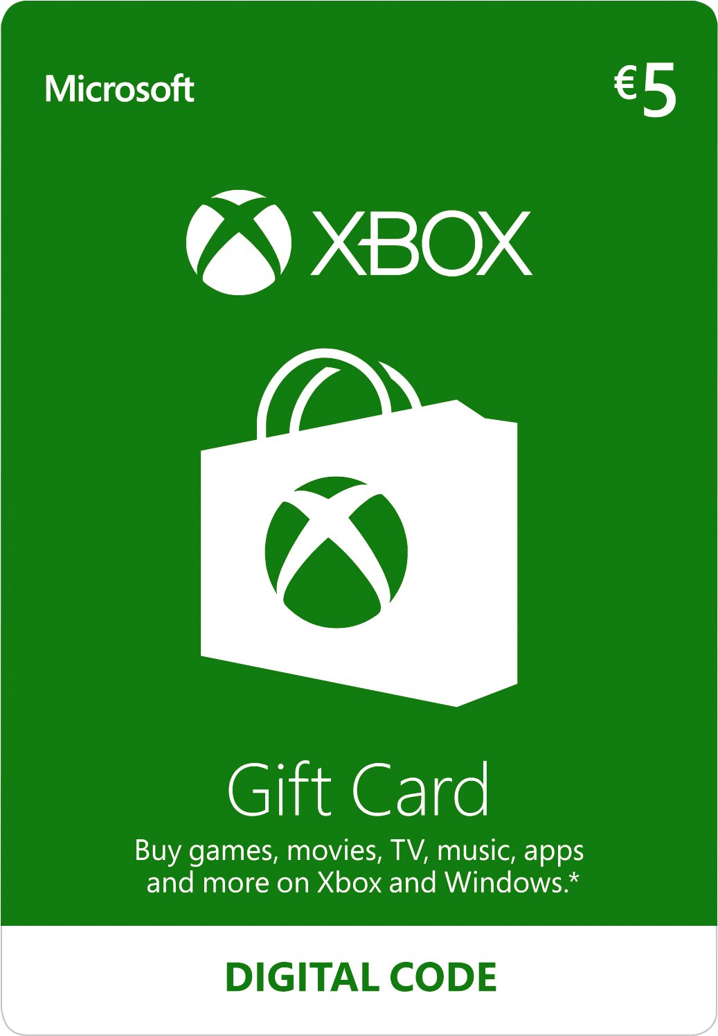 Xbox Live Geschenkkarte im Wert von 5 Euro (ESD)