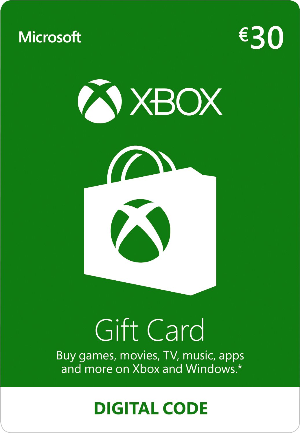 Xbox Live Geschenkkarte im Wert von 30 Euro (ESD)