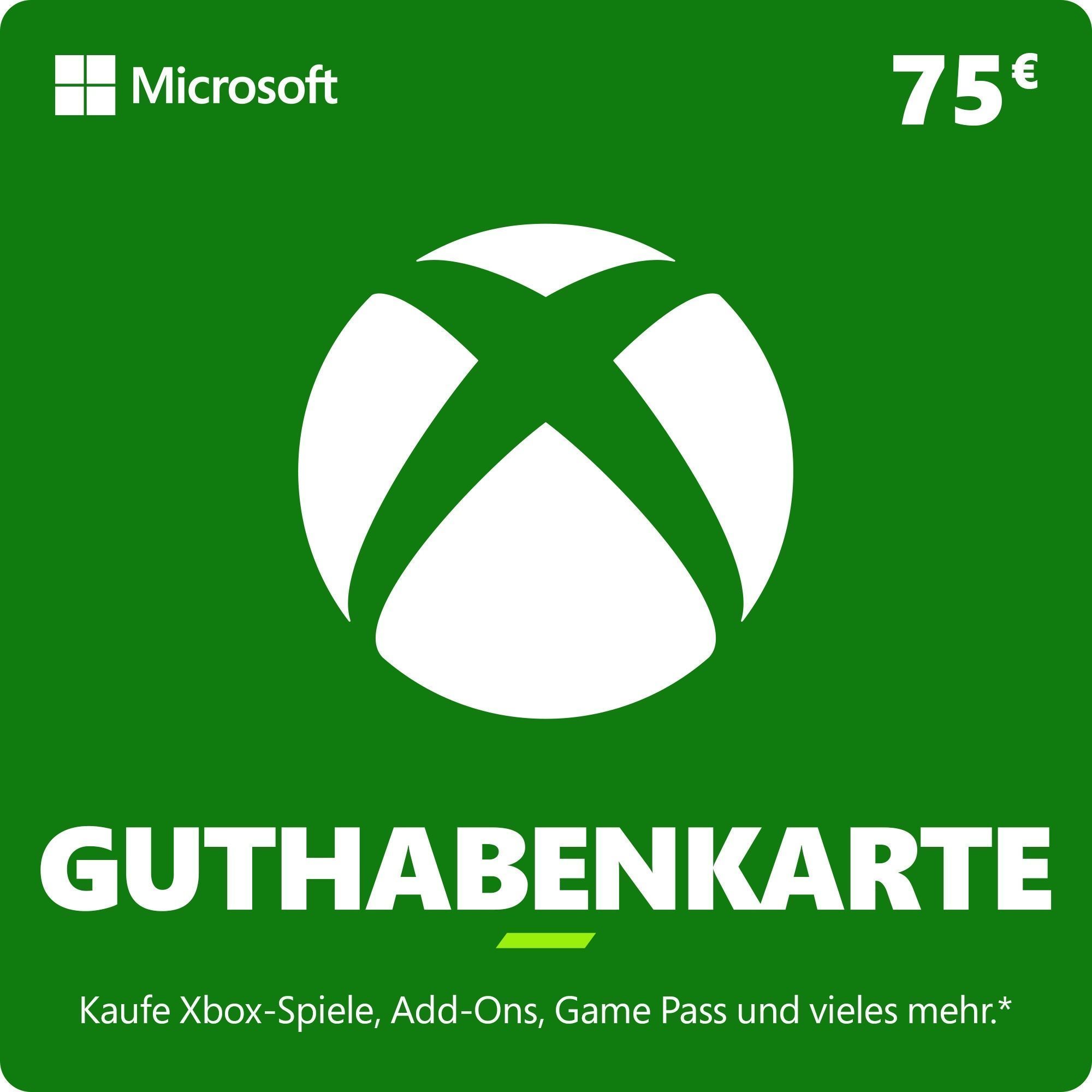 Xbox Live Geschenkkarte im Wert von 75 Eur (ESD)