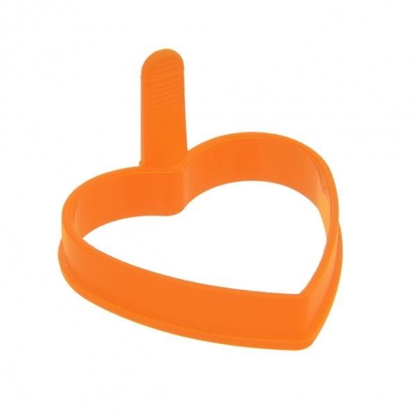 Orion Pfannkuchenform aus Silikon - Herzform - orange