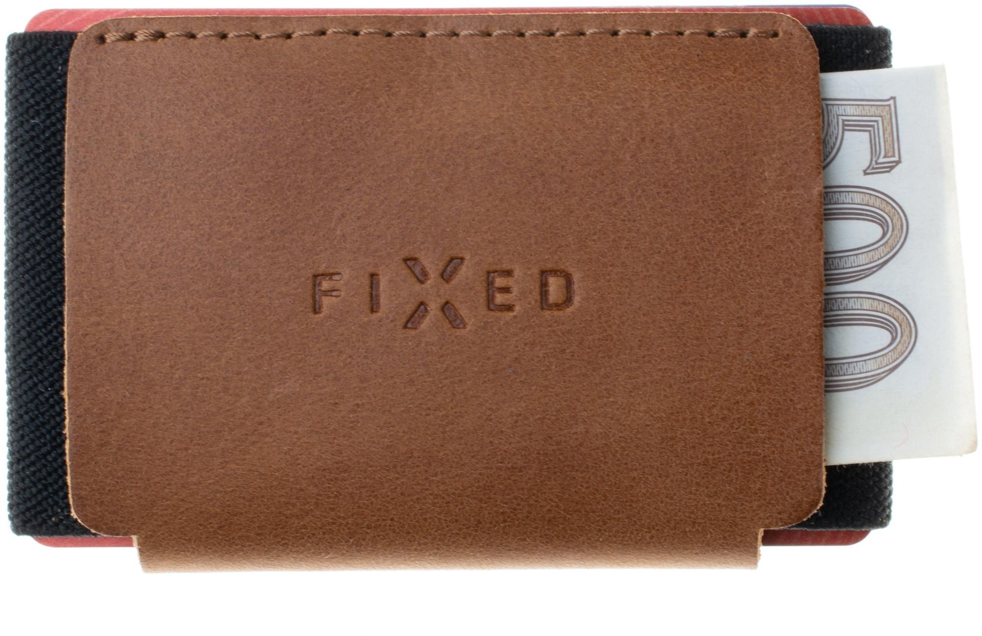 FIXED Tiny Wallet aus echtem Rindsleder - braun