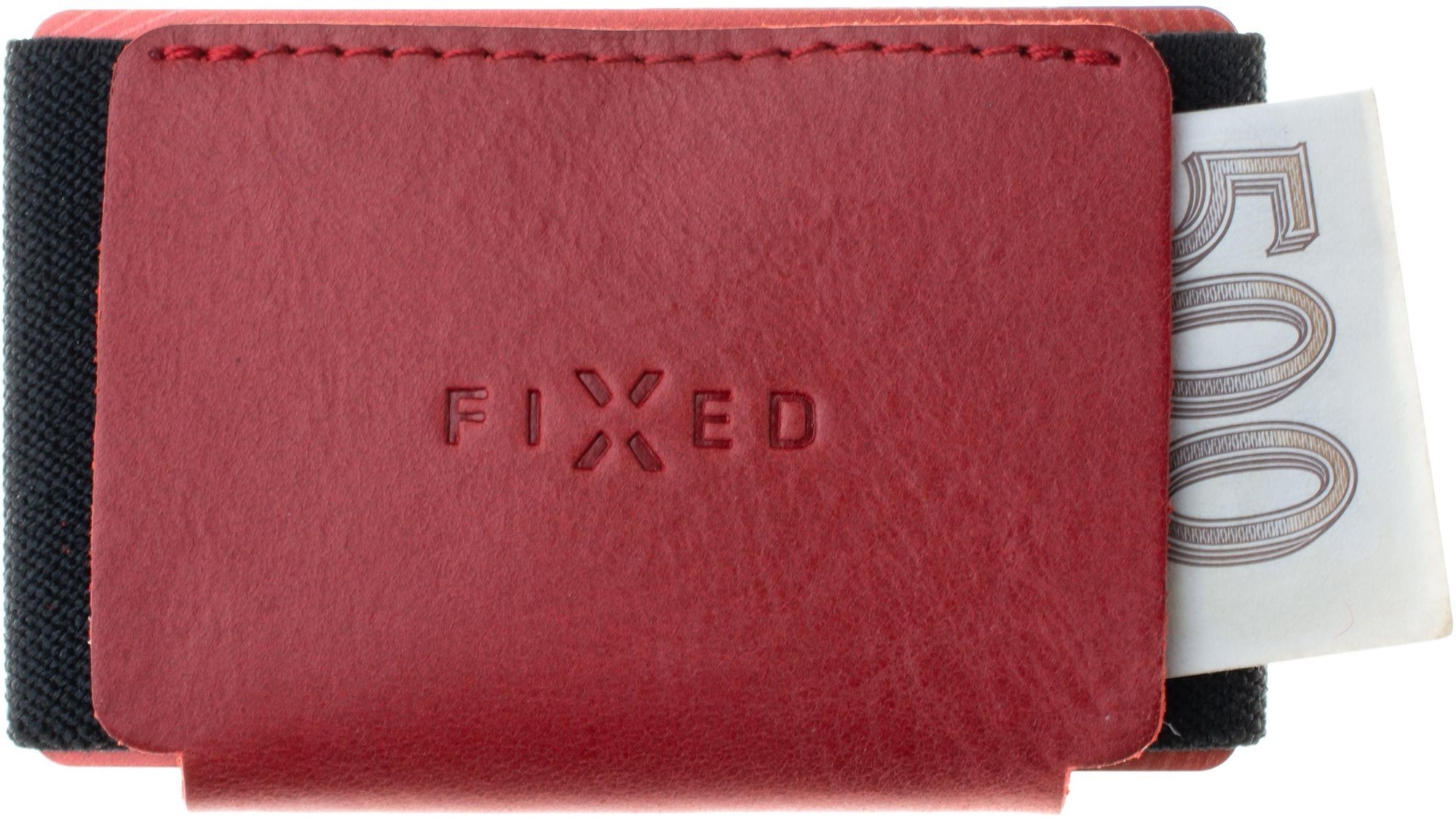 FIXED Tiny Wallet aus echtem Rindsleder - rot