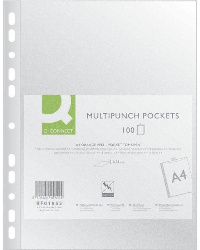 Q-CONNECT A4 / 50 Mikron, matt - Packung 100 Stück, 100 Stk Image