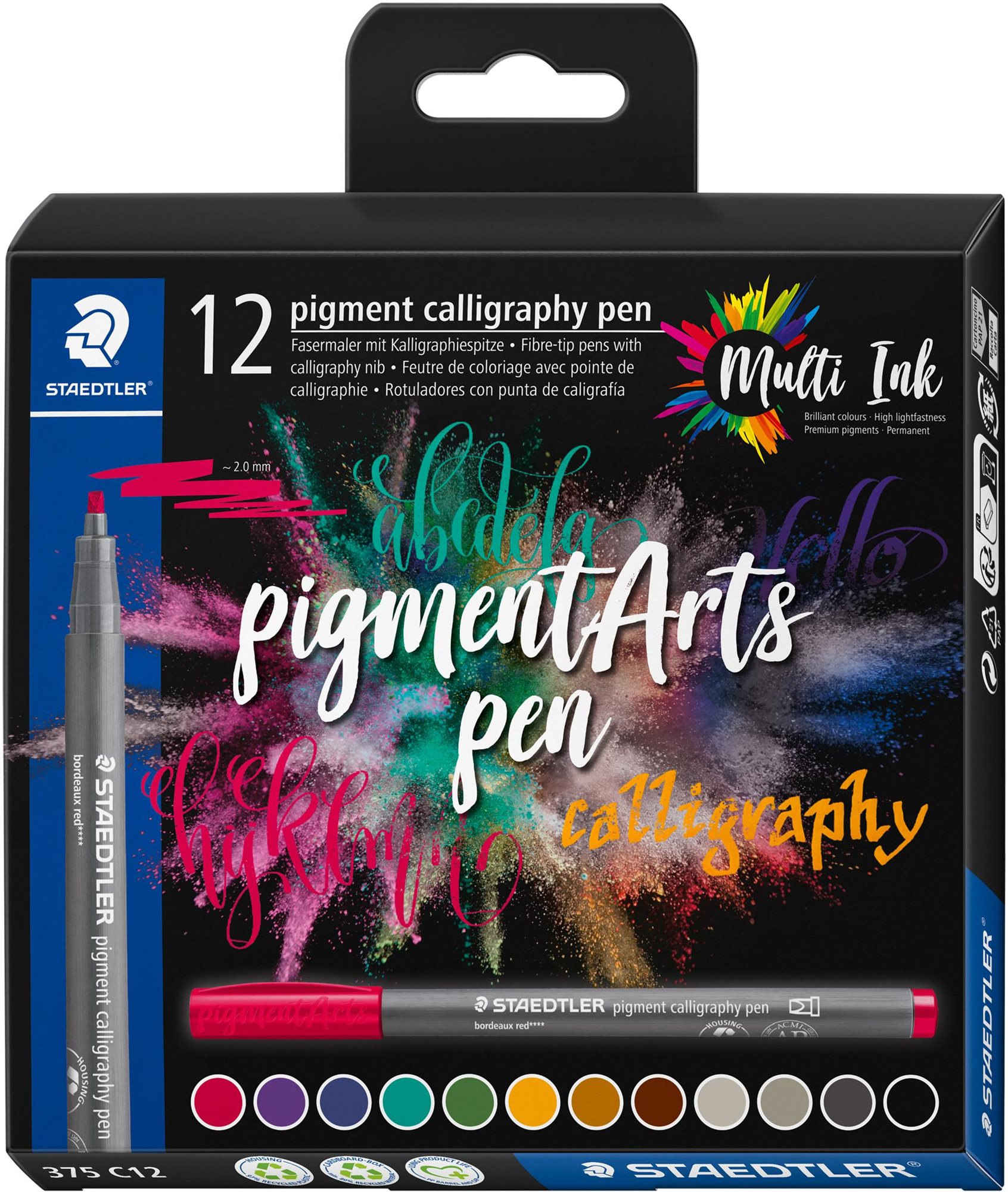 STAEDTLER 375 Kalligraphisch, 12 Farben