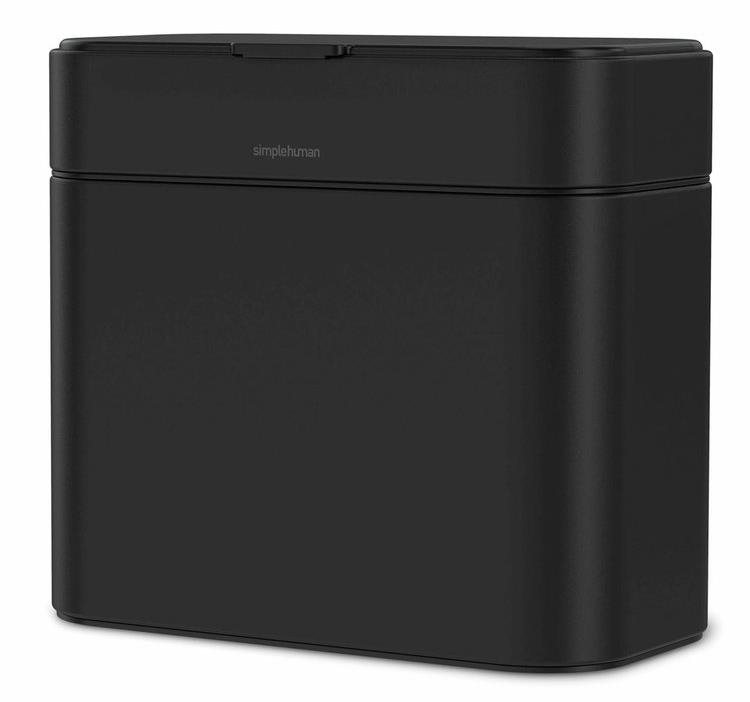 Simplehuman Abfalleimer für kompostierbare Küchenabfälle - 4l, mattschwarzer Stahl