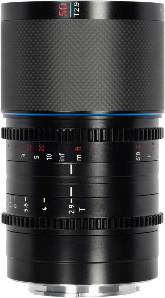SIRUI Saturn 50mm T2.9 1.6x Carbon Fiber Full-frame Anamorphic E Mount (Blue Flare) Image