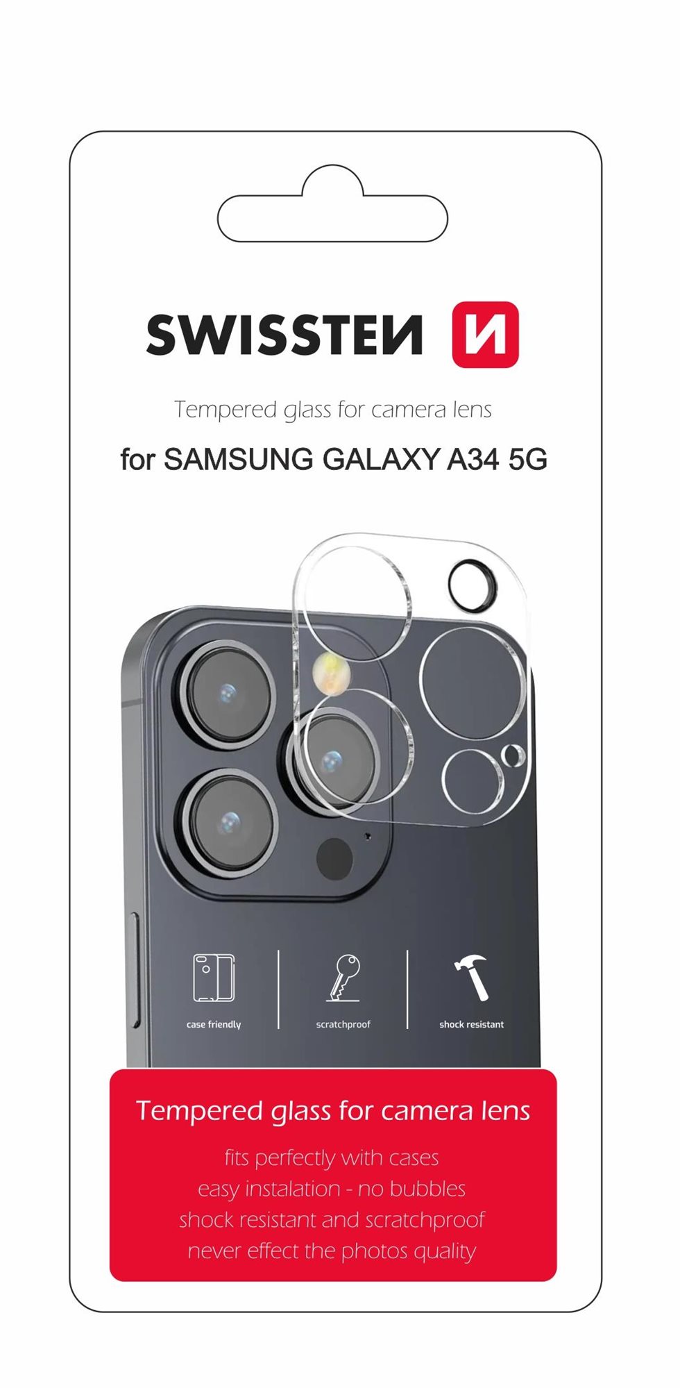 Swissten Kameraobjektiv-Schutzglas für Samsung Galaxy A34 5G Image