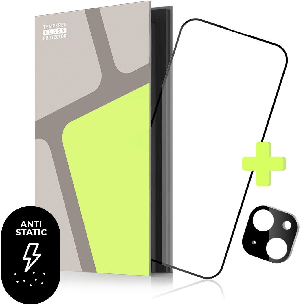 Tempered Glass Protector für iPhone 14 + Kameraglas (mit staubabweisender Klebeschicht)