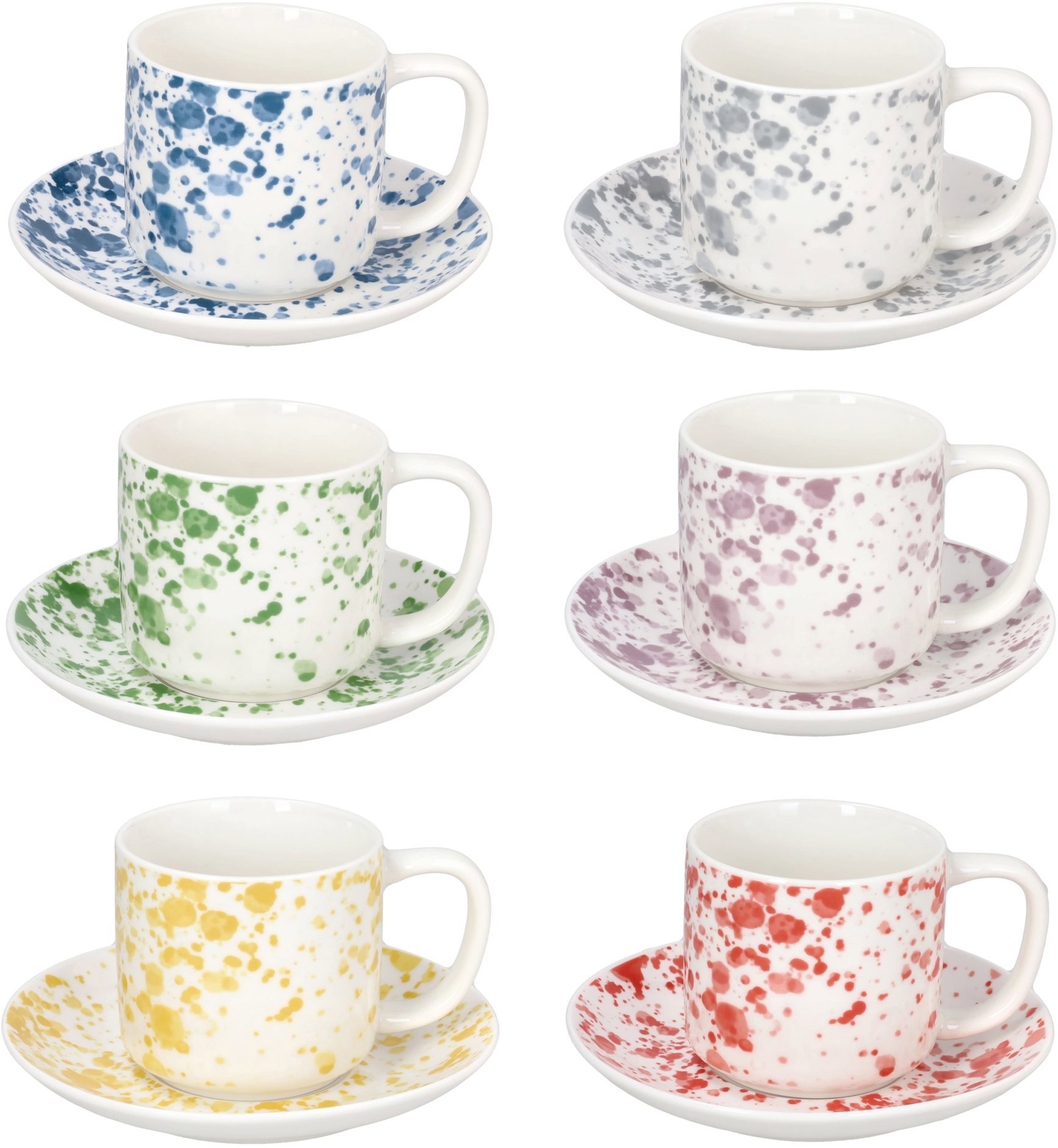 Tognana IVY APULIA Teetassen- und Untertassenset 220 ml 6 Stück mehrfarbig, 6 Stk